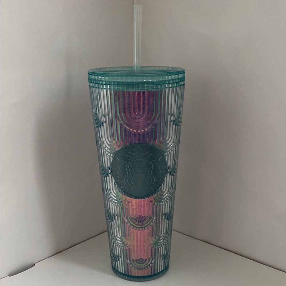 Starbucks Multicolor Iridescent Tumbler with Straw